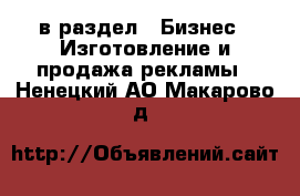  в раздел : Бизнес » Изготовление и продажа рекламы . Ненецкий АО,Макарово д.